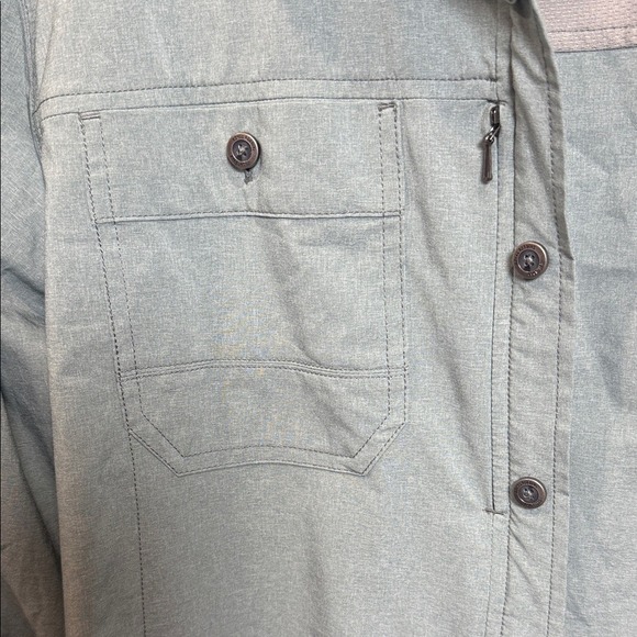 Royal Robbins Performance Button Up Shirt Men's M UV Quick Dry Outdoor Gorpcore - Picture 6 of 12